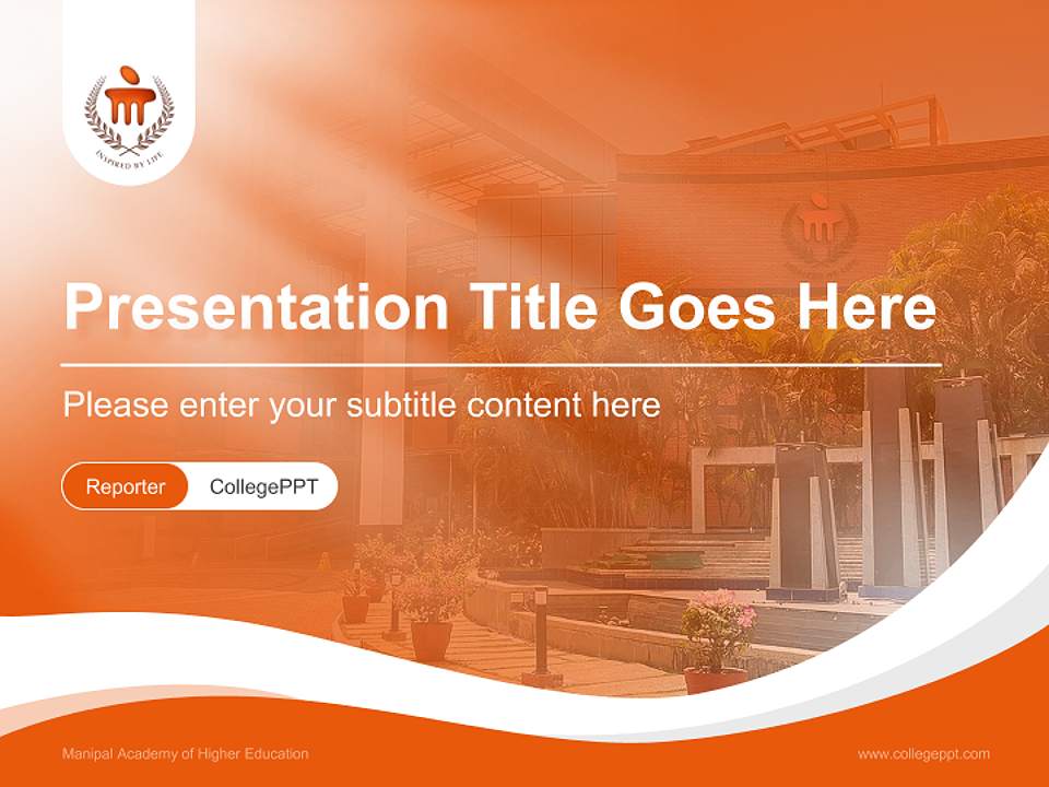 Manipal Academy of Higher Education Lecture Sharing and Networking Event PPT Template4:3 ratio PPT effect preview image4