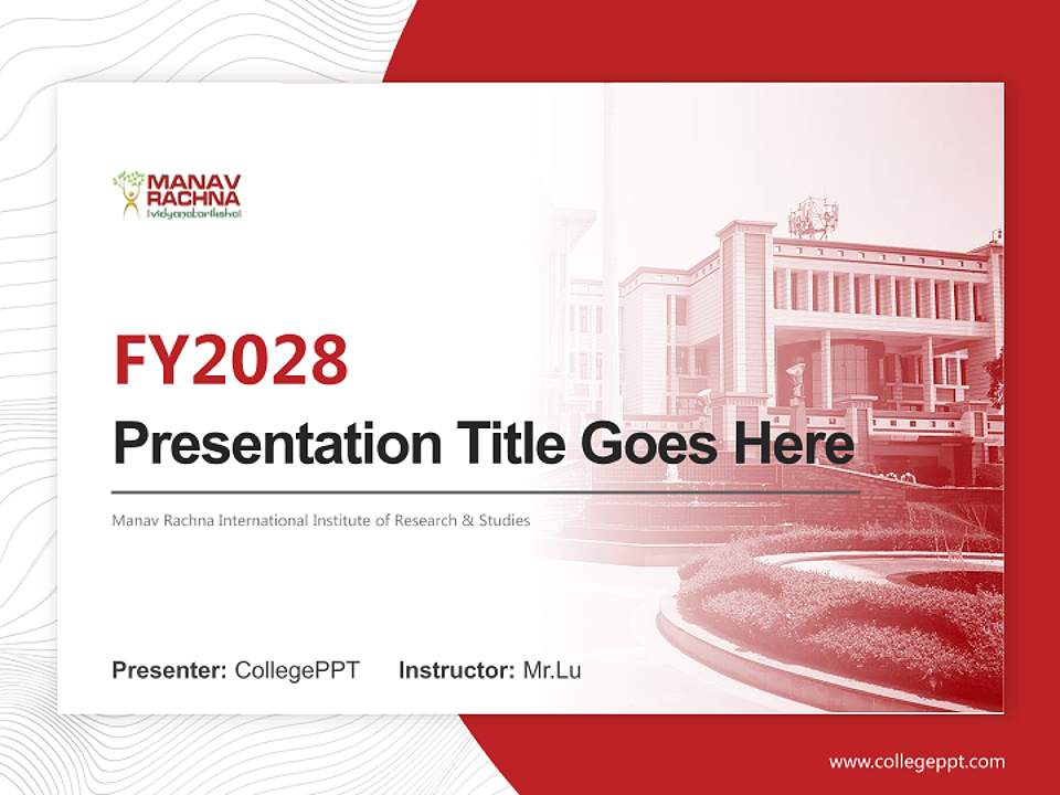 Manav Rachna International Institute of Research & Studies Academic Presentation/Research Findings Report PPT Template4:3 ratio PPT effect preview image5