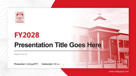 Magadh University Academic Presentation/Research Findings Report PPT Template