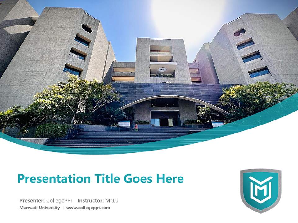 Marwadi University Course/Courseware Creation PPT Template4:3 ratio PPT effect preview image5