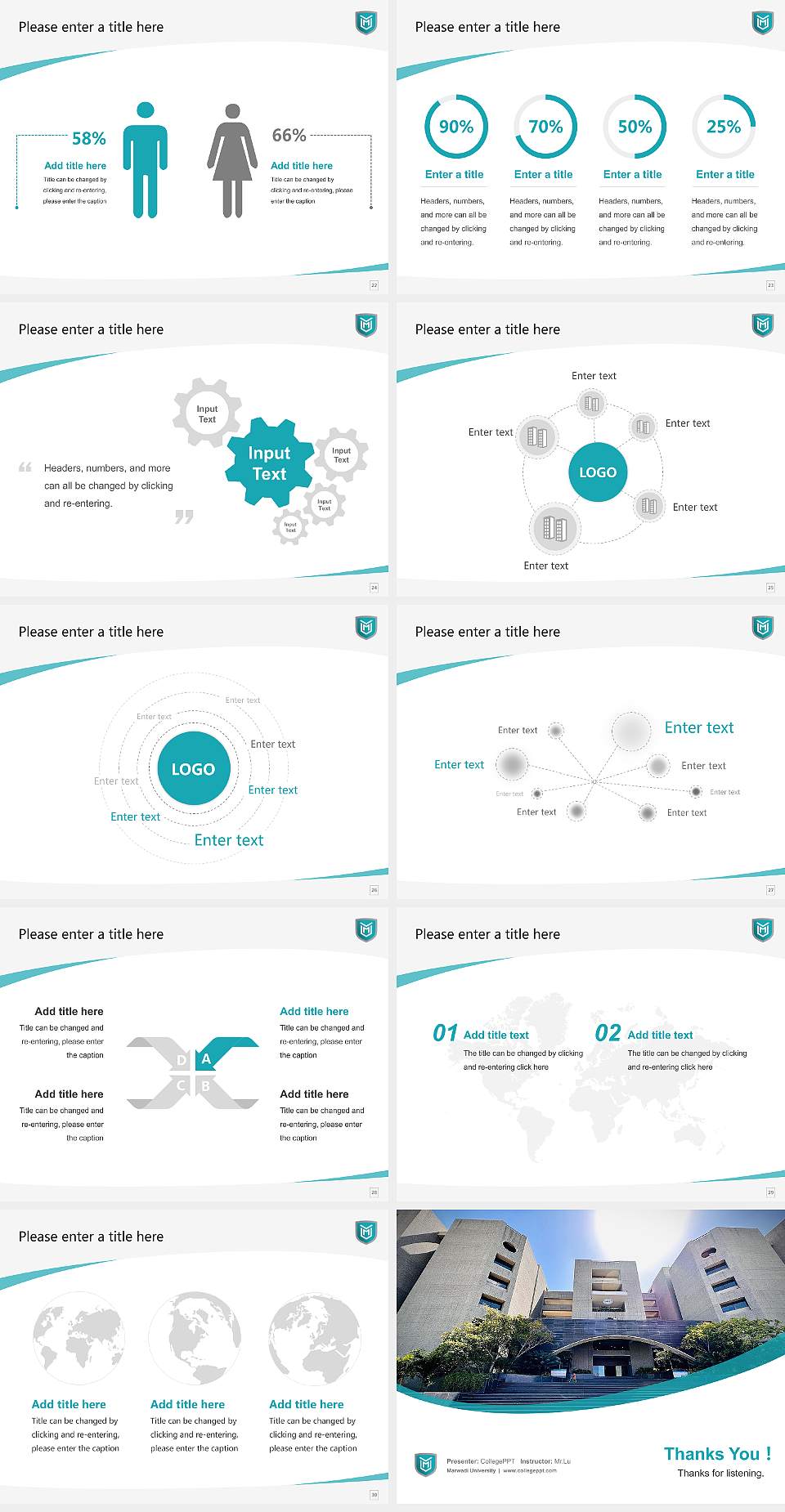 Marwadi University Course/Courseware Creation PPT Template4:3 ratio PPT effect preview image4