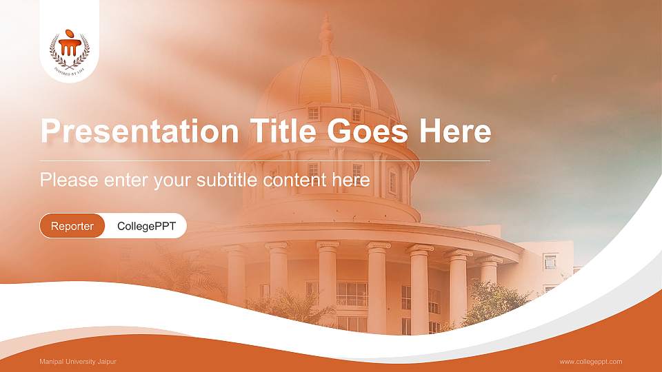 Manipal University Jaipur Lecture Sharing and Networking Event PPT Template16:9 ratio PPT effect preview image