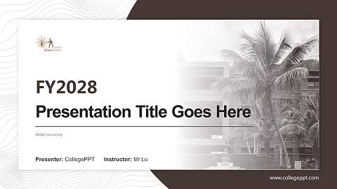 MGM University Academic Presentation/Research Findings Report PPT Template