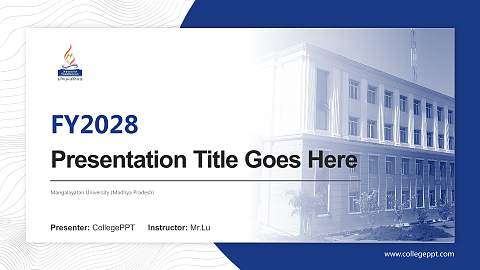Mangalayatan University (Madhya Pradesh) Academic Presentation/Research Findings Report PPT Template