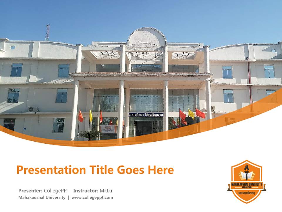 Mahakaushal University Course/Courseware Creation PPT Template4:3 ratio PPT effect preview image5