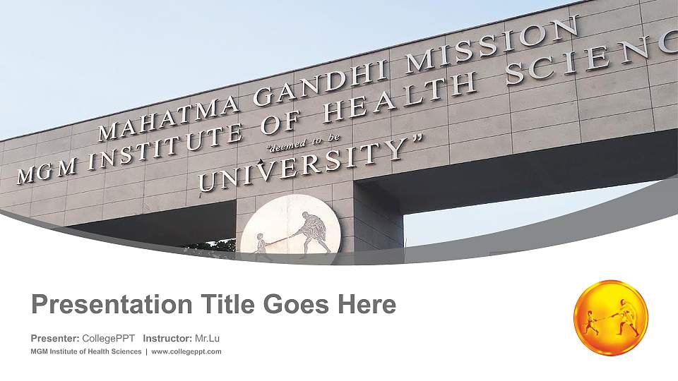 MGM Institute of Health Sciences Course/Courseware Creation PPT Template16:9 ratio PPT effect preview image