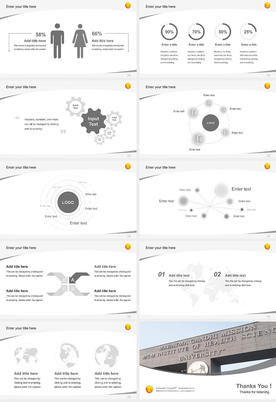 MGM Institute of Health Sciences Course/Courseware Creation PPT Template16:9 ratio PPT effect preview image4