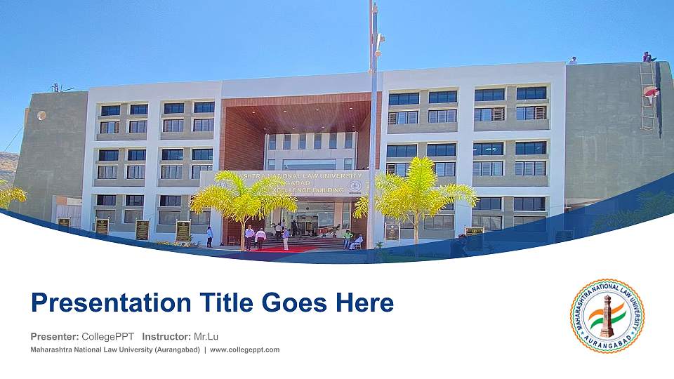 Maharashtra National Law University (Aurangabad) Course/Courseware Creation PPT Template16:9 ratio PPT effect preview image