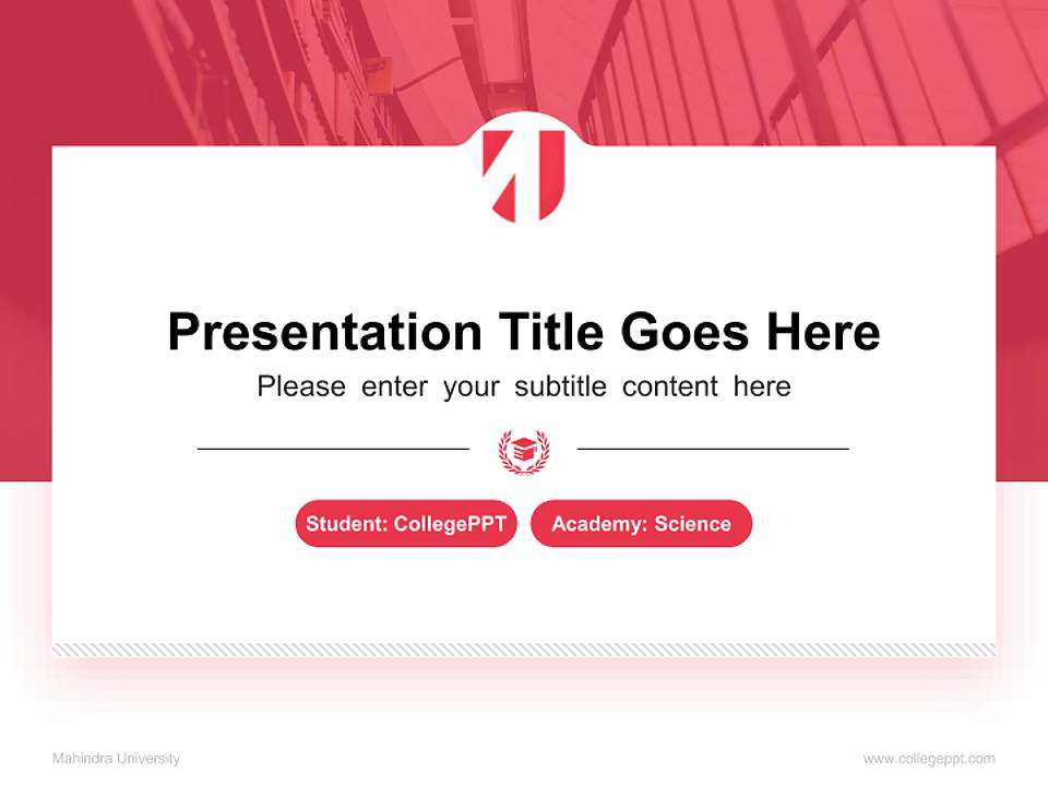 Mahindra University National Scholarship Defense PPT Template4:3 ratio PPT effect preview image4