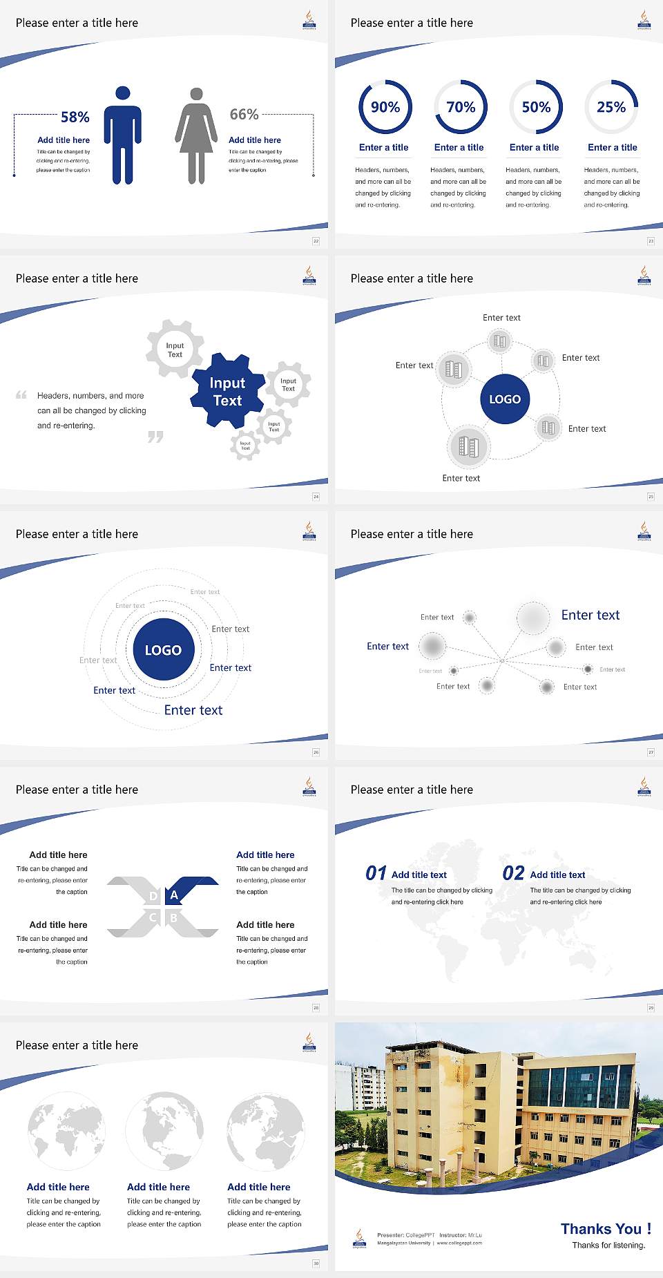 Mangalayatan University Course/Courseware Creation PPT Template4:3 ratio PPT effect preview image4