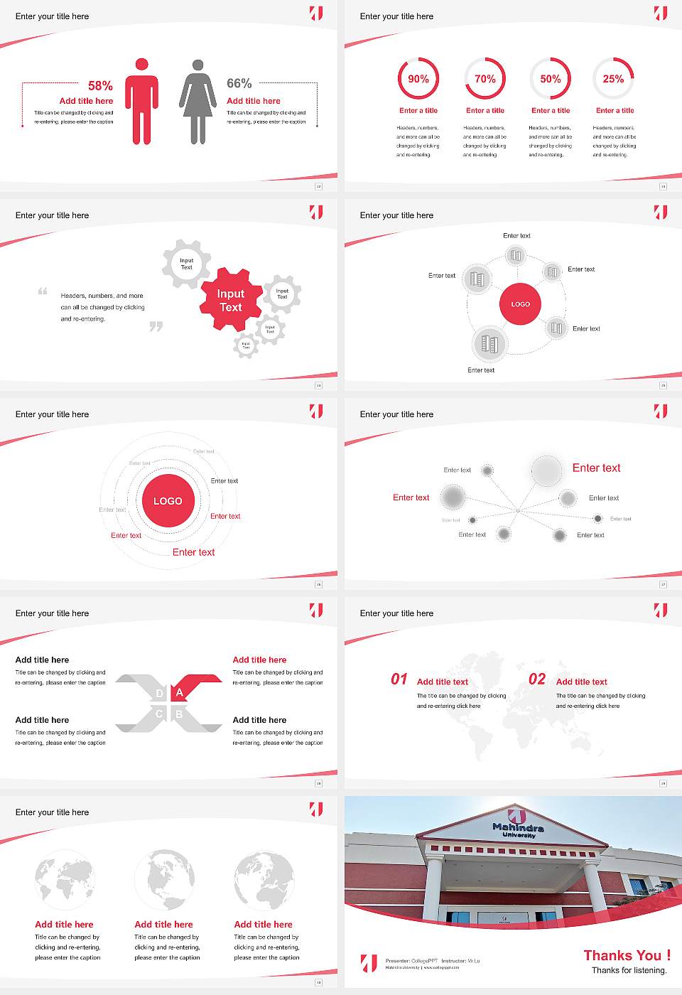 Mahindra University Course/Courseware Creation PPT Template16:9 ratio PPT effect preview image4