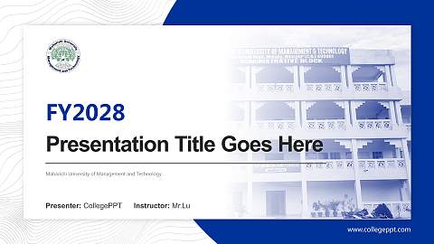 Maharishi University of Management and Technology Academic Presentation/Research Findings Report PPT Template