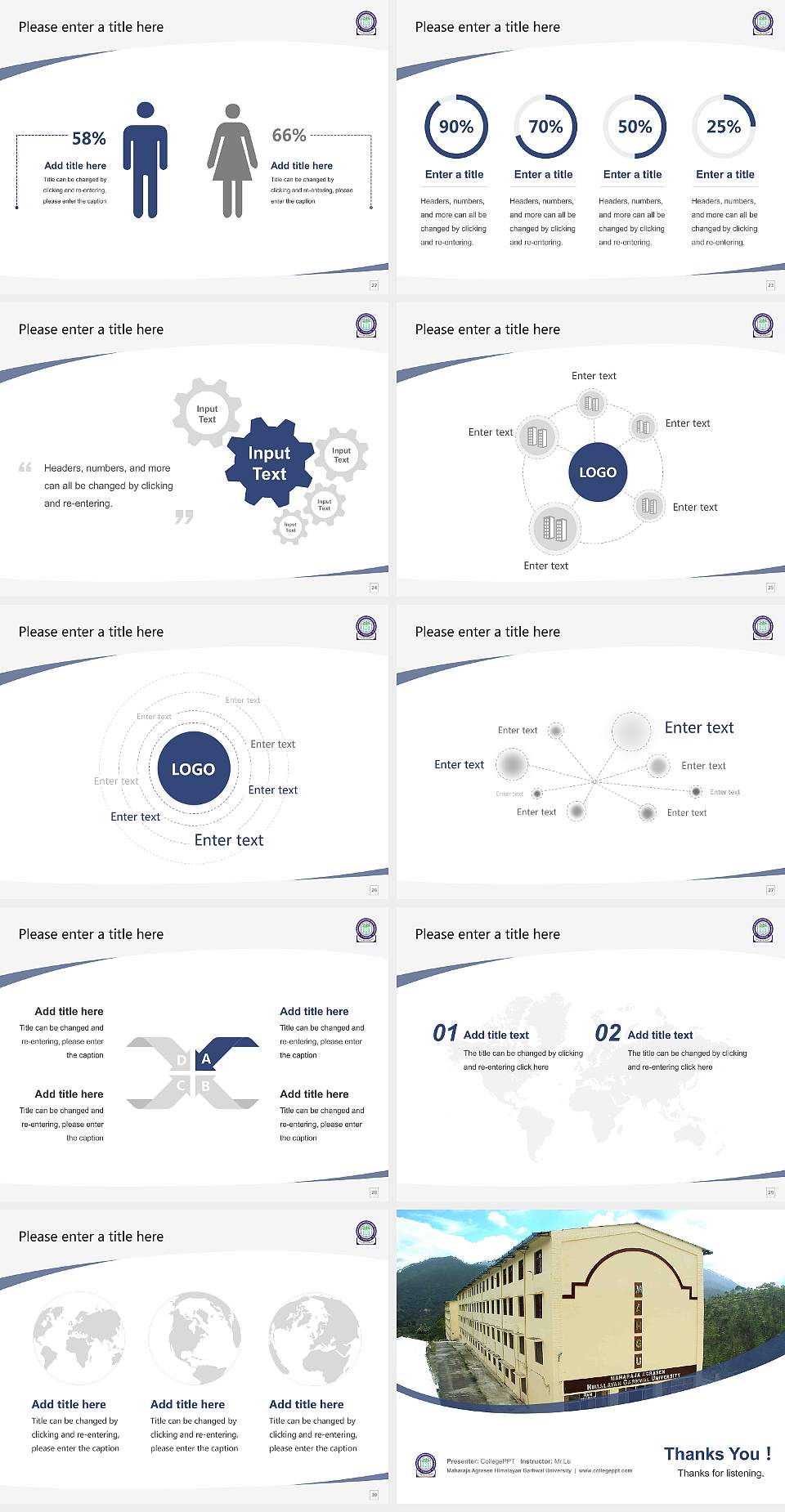 Maharaja Agrasen Himalayan Garhwal University Course/Courseware Creation PPT Template4:3 ratio PPT effect preview image4