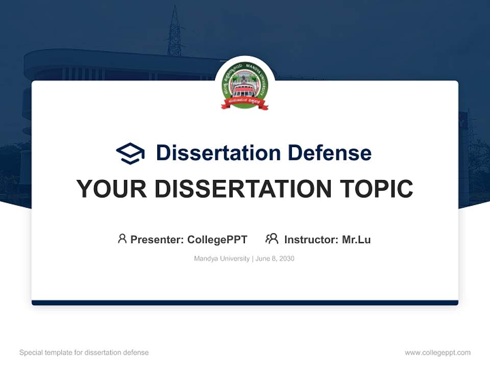 Mandya University Graduation Thesis Defense PPT Template4:3 ratio PPT effect preview image7