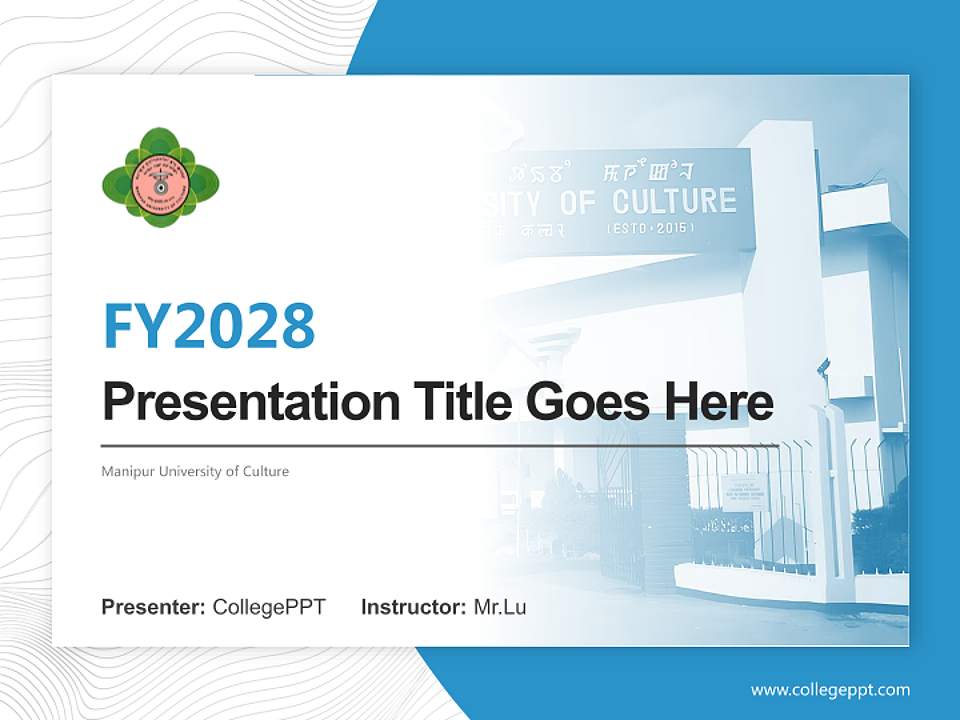Manipur University of Culture Academic Presentation/Research Findings Report PPT Template4:3 ratio PPT effect preview image5