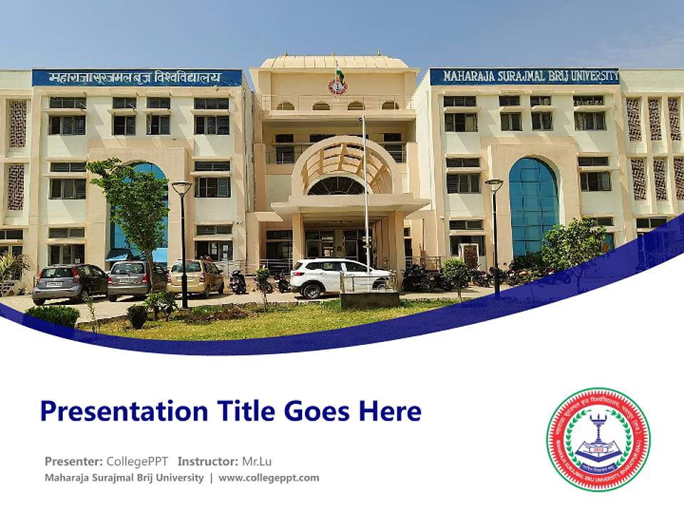 Maharaja Surajmal Brij University Course/Courseware Creation PPT Template4:3 ratio PPT effect preview image5