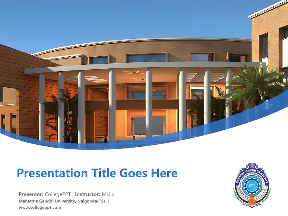 Mahatma Gandhi University, Nalgonda(TS) Course/Courseware Creation PPT Template4:3 ratio PPT effect preview image5
