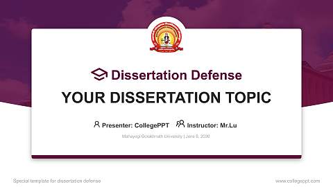 Mahayogi Gorakhnath University Graduation Thesis Defense PPT Template