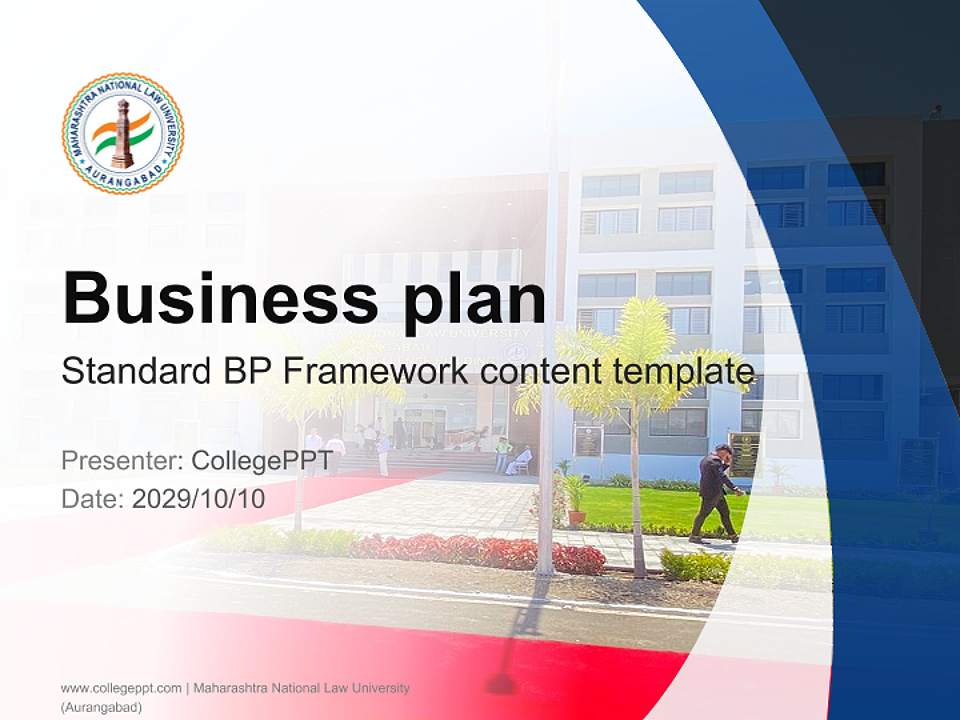 Maharashtra National Law University (Aurangabad) Competition/Entrepreneurship Contest PPT Template4:3 ratio PPT effect preview image9