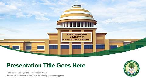 Mahatma Gandhi University of Horticulture and Forestry Course/Courseware Creation PPT Template