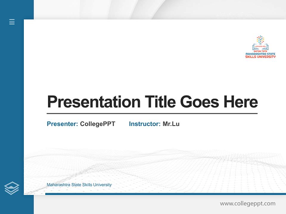 Maharashtra State Skills University Thesis Proposal/Graduation Defense PPT Template4:3 ratio PPT effect preview image5