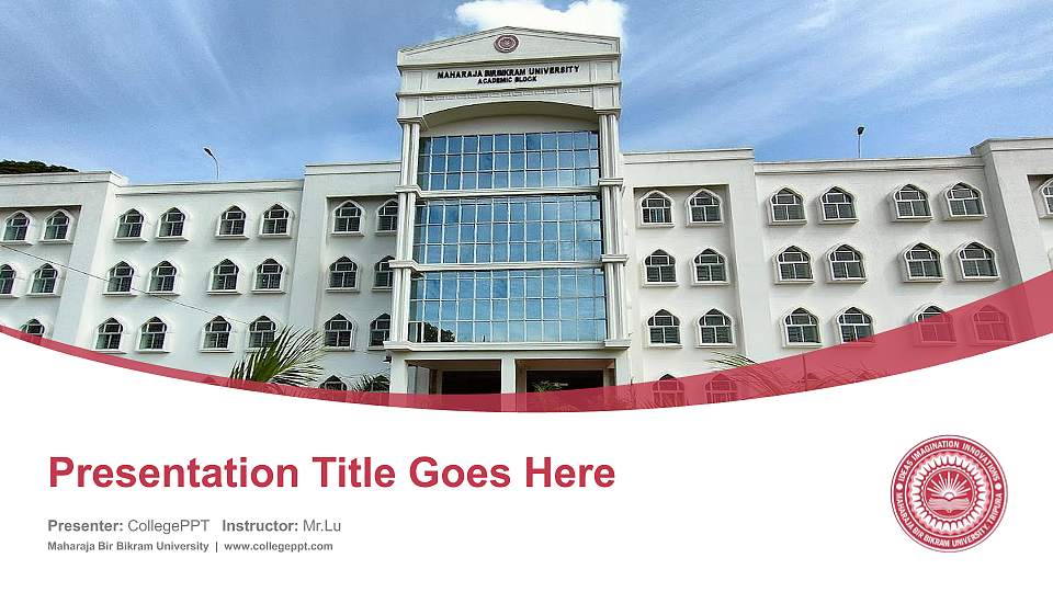 Maharaja Bir Bikram University Course/Courseware Creation PPT Template16:9 ratio PPT effect preview image