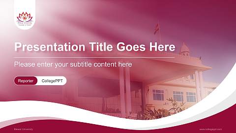 Mewar University Lecture Sharing and Networking Event PPT Template