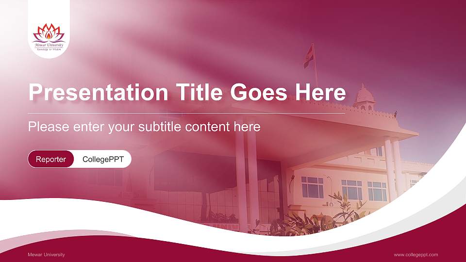 Mewar University Lecture Sharing and Networking Event PPT Template16:9 ratio PPT effect preview image