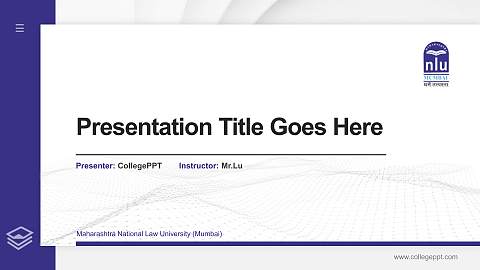 Maharashtra National Law University (Mumbai) Thesis Proposal/Graduation Defense PPT Template
