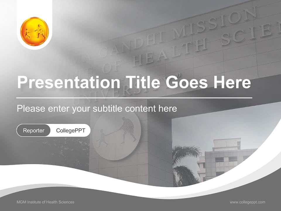 MGM Institute of Health Sciences Lecture Sharing and Networking Event PPT Template4:3 ratio PPT effect preview image4