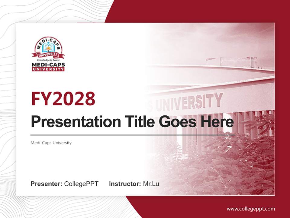 Medi-Caps University Academic Presentation/Research Findings Report PPT Template4:3 ratio PPT effect preview image5