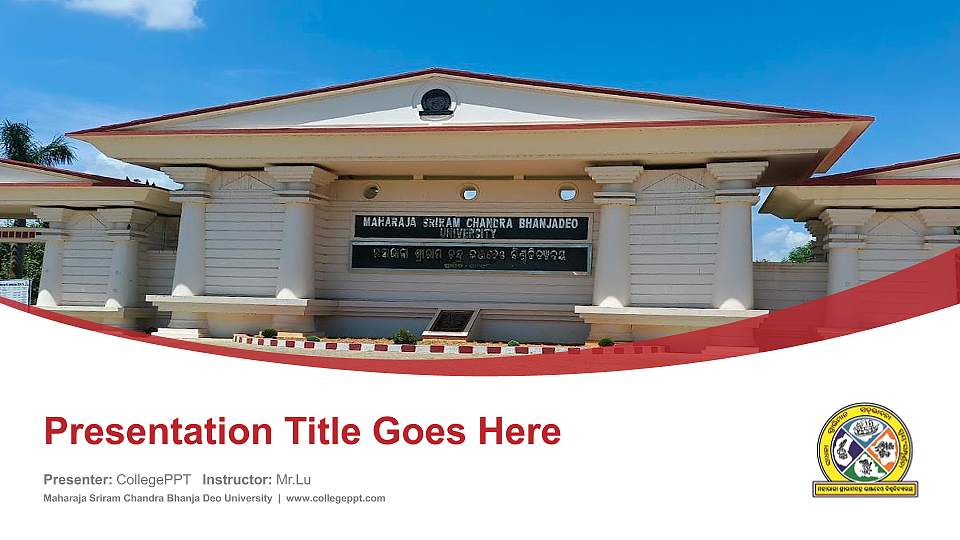 Maharaja Sriram Chandra Bhanja Deo University Course/Courseware Creation PPT Template16:9 ratio PPT effect preview image