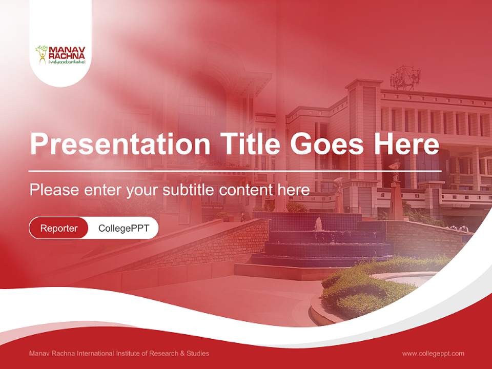 Manav Rachna International Institute of Research & Studies Lecture Sharing and Networking Event PPT Template4:3 ratio PPT effect preview image4
