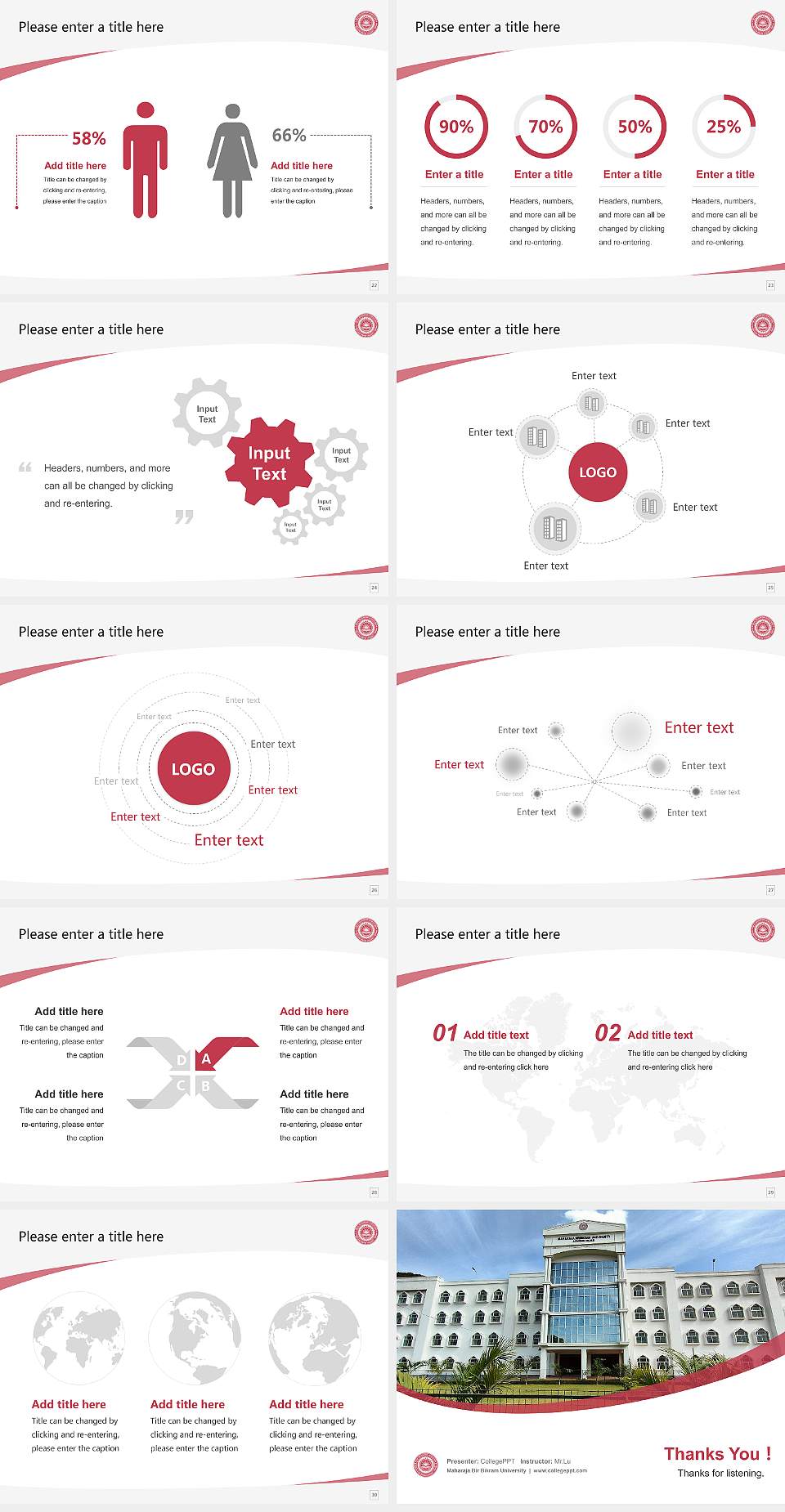 Maharaja Bir Bikram University Course/Courseware Creation PPT Template4:3 ratio PPT effect preview image4