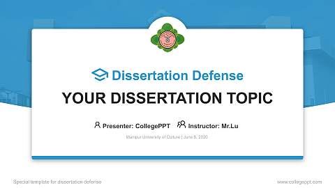 Manipur University of Culture Graduation Thesis Defense PPT Template