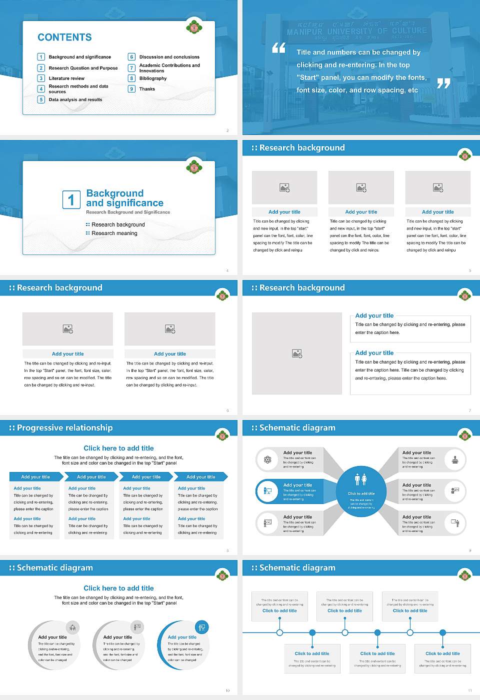 Manipur University of Culture Graduation Thesis Defense PPT Template16:9 ratio PPT effect preview image2