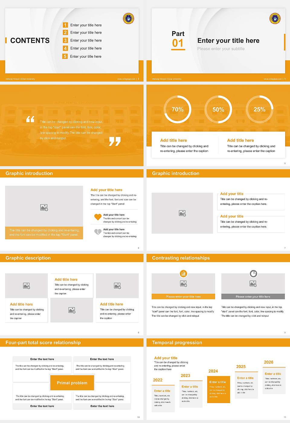 Maharaj Vinayak Global University Thesis Proposal/Graduation Defense PPT Template16:9 ratio PPT effect preview image2