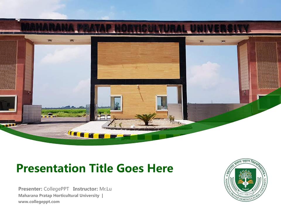 Maharana Pratap Horticultural University Course/Courseware Creation PPT Template4:3 ratio PPT effect preview image5