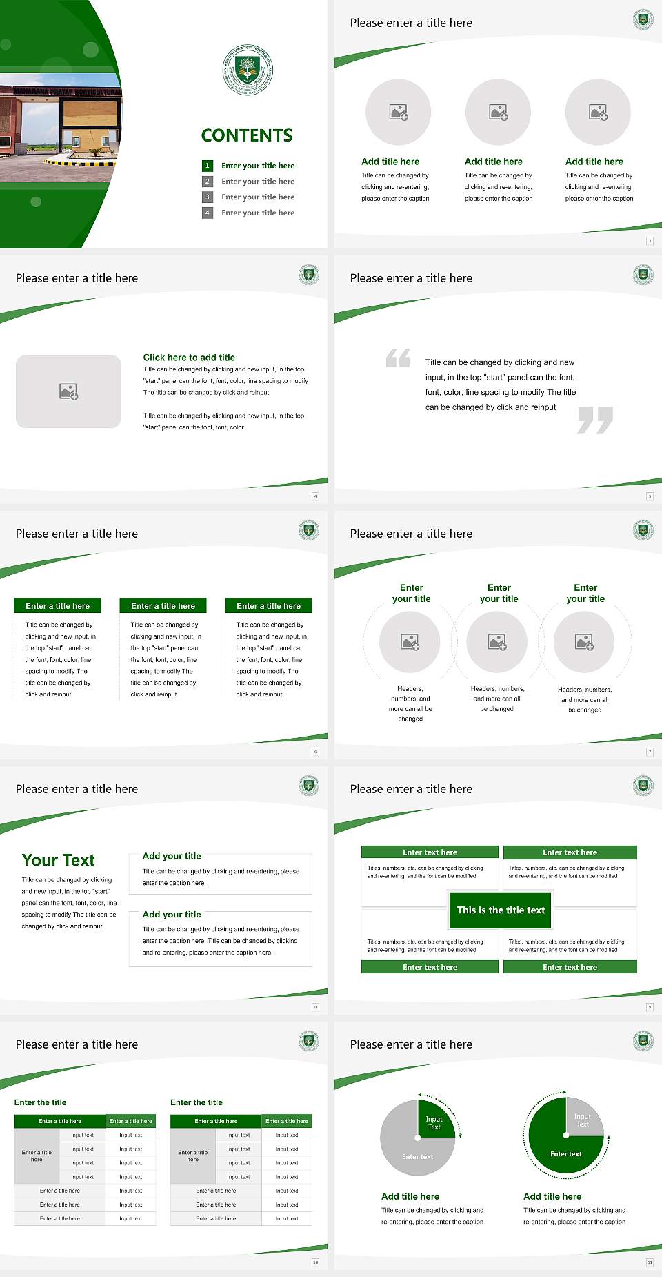 Maharana Pratap Horticultural University Course/Courseware Creation PPT Template4:3 ratio PPT effect preview image2