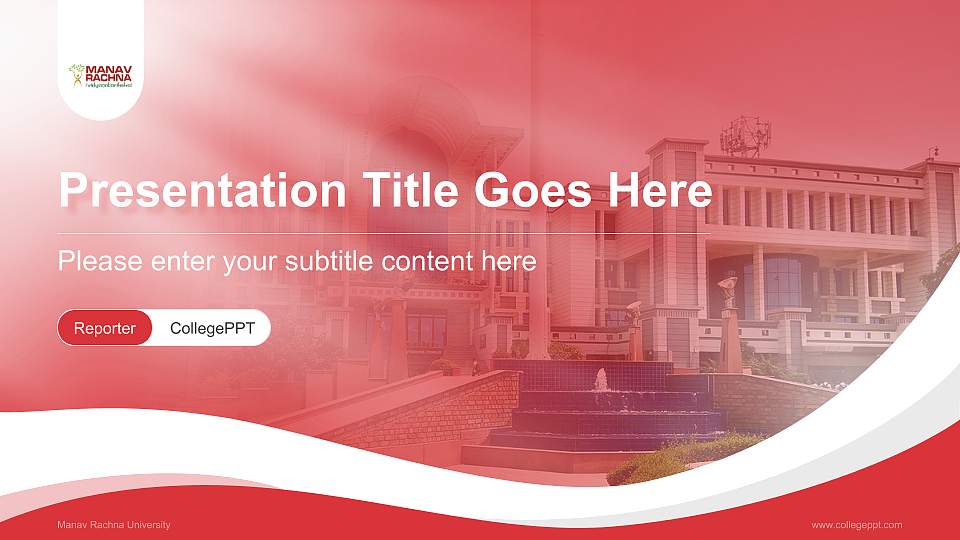 Manav Rachna University Lecture Sharing and Networking Event PPT Template16:9 ratio PPT effect preview image