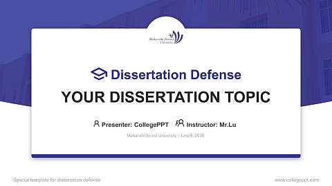 Maharishi Arvind University Graduation Thesis Defense PPT Template