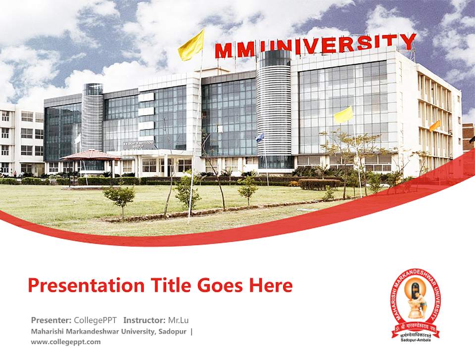 Maharishi Markandeshwar University, Sadopur Course/Courseware Creation PPT Template4:3 ratio PPT effect preview image5