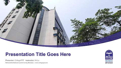 Maharashtra National Law University (Mumbai) Course/Courseware Creation PPT Template