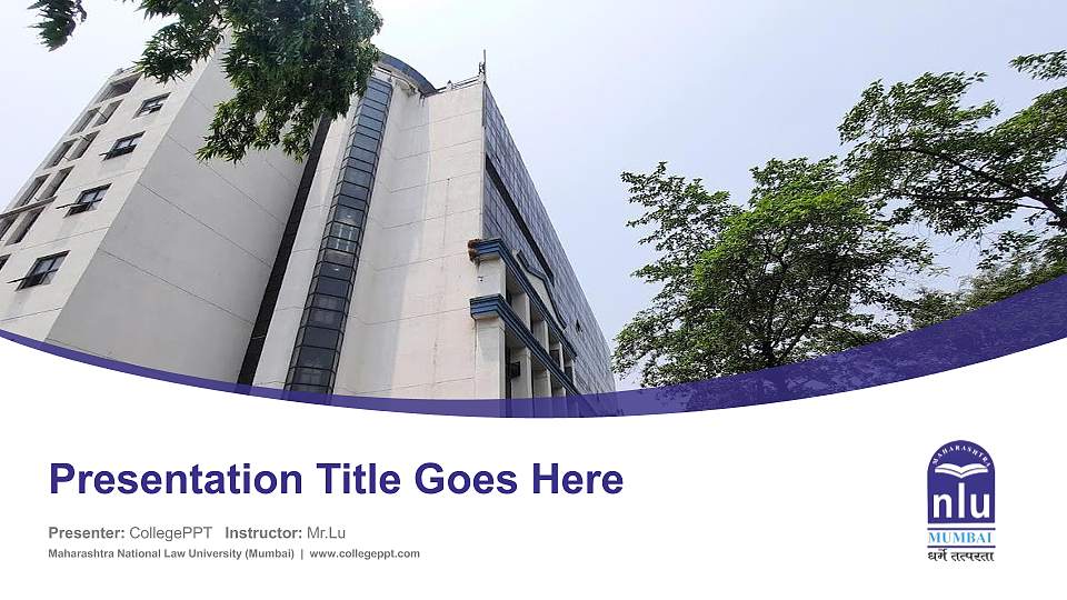 Maharashtra National Law University (Mumbai) Course/Courseware Creation PPT Template16:9 ratio PPT effect preview image