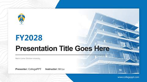 Martin Luther Christian University Academic Presentation/Research Findings Report PPT Template