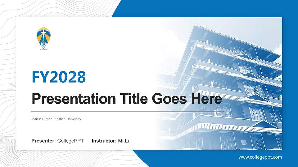 Martin Luther Christian University Academic Presentation/Research Findings Report PPT Template16:9 ratio PPT effect preview image