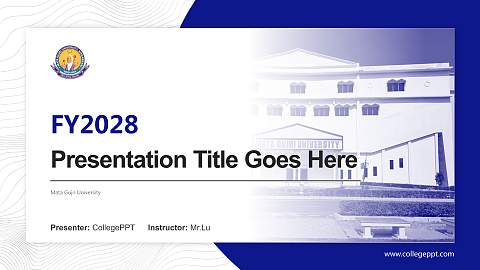 Mata Gujri University Academic Presentation/Research Findings Report PPT Template