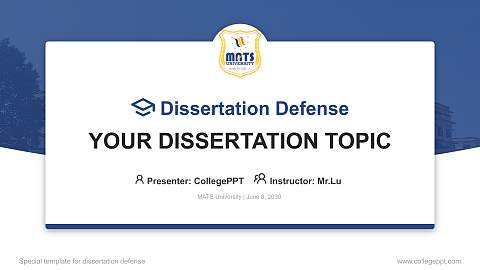 MATS University Graduation Thesis Defense PPT Template