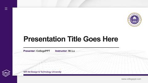 MIT Art Design & Technology University Thesis Proposal/Graduation Defense PPT Template