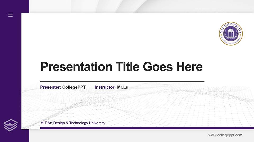MIT Art Design & Technology University Thesis Proposal/Graduation Defense PPT Template16:9 ratio PPT effect preview image